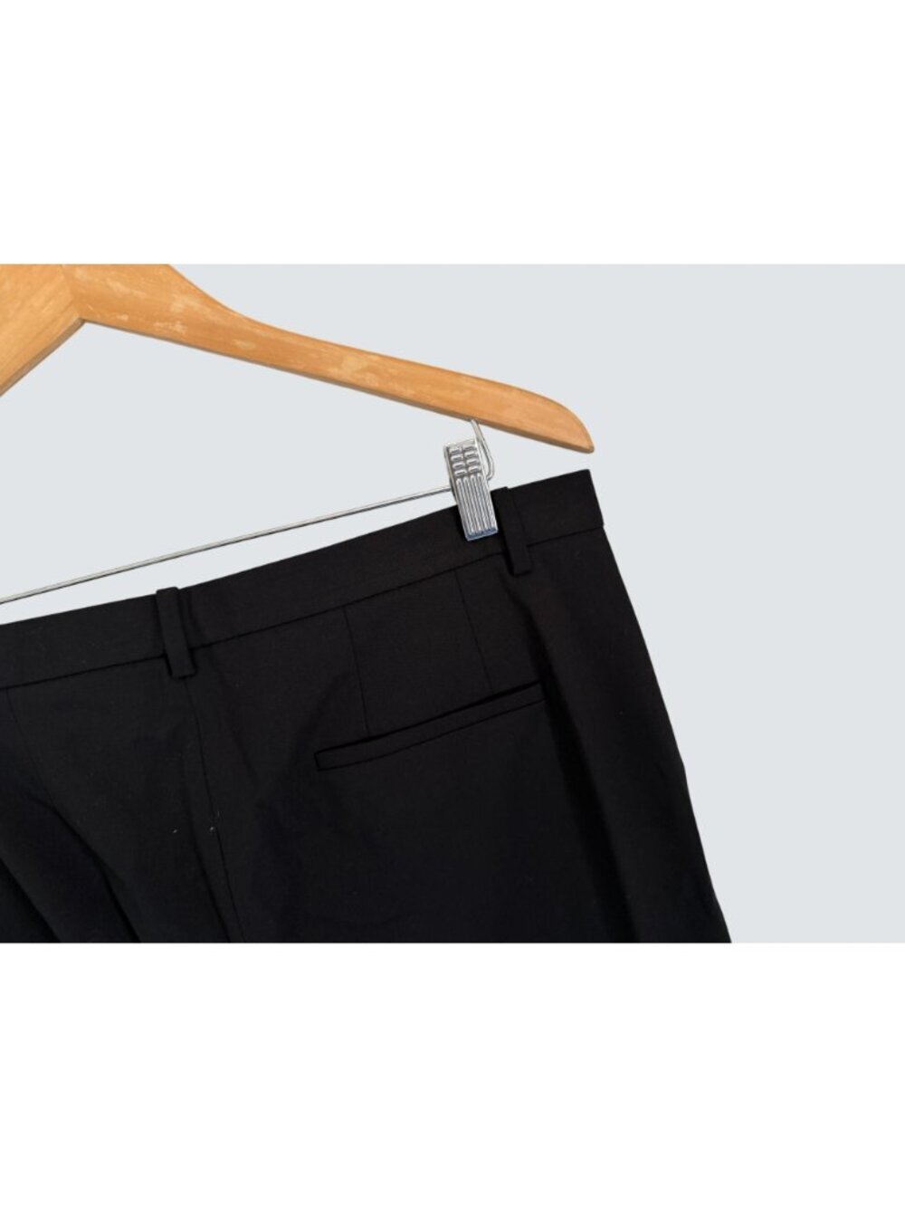 Theory Treeca Black Wool Blend Slim Fit Dress Pants Size 10 Womens Tailored Work - Picture 10 of 12